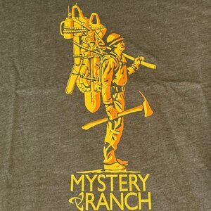 Mystery Ranch Pack Light tshirt Military Heather discontinued NWT Bozeman